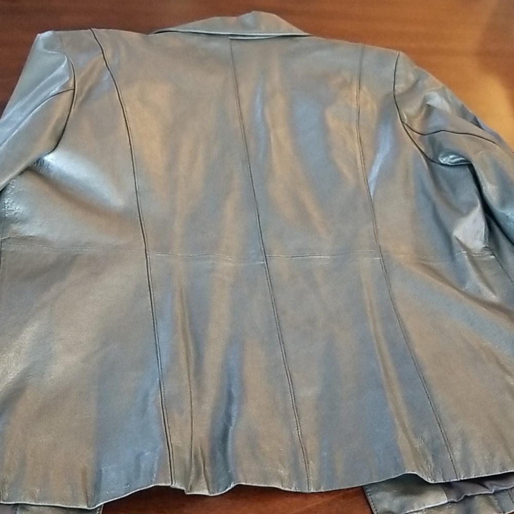 Gray Leather Jacket - image 6